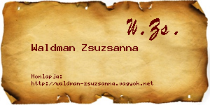 Waldman Zsuzsanna névjegykártya